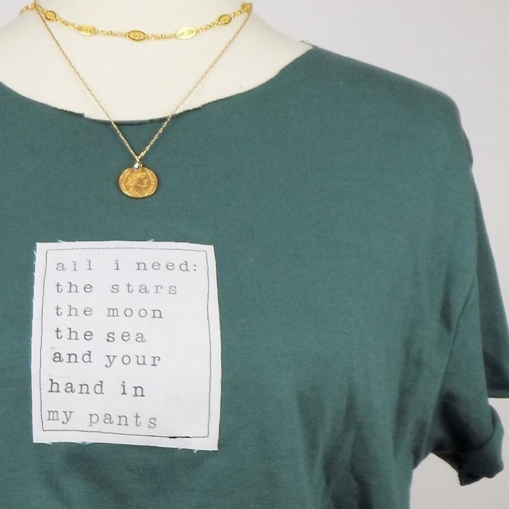 all I need poem handmade stamped funny graphic